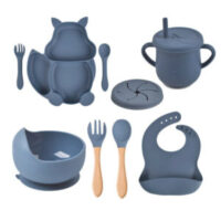 Ensemble Repas Complet pour Bébé en Silicone